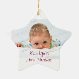 Bébé premier ornement en céramique de Noël