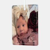 Bébé premier ornement métallique de Noël (Avant gauche)