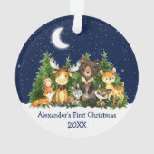 Bébé Première Forêt de Noël Animaux Bleu (dos)