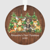 Bébé Première forêt de Noël Animaux Lumières Arbre (dos)