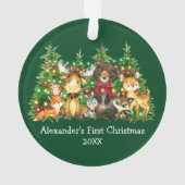 Bébé Première forêt de Noël Animaux Lumières Bow r (dos)