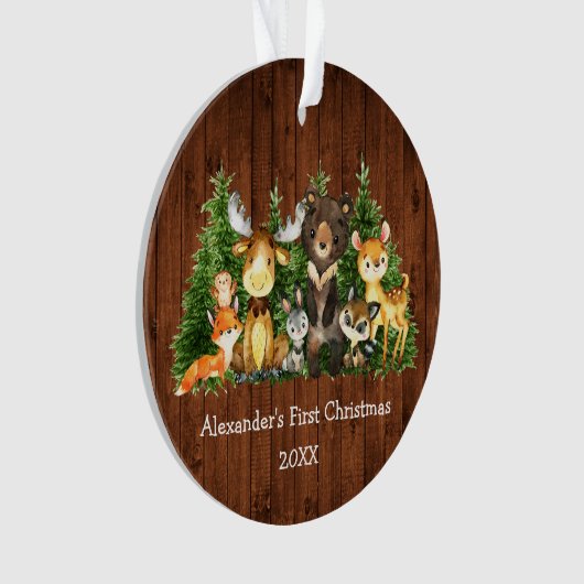 Bébé Première forêt de Noël Animaux rustiques (devant)