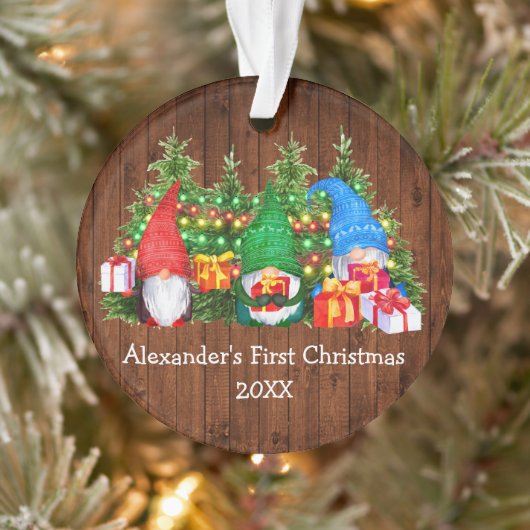 Bébé premiers feux de Noël Gnomes rustique (Arbre)