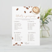 Bébé prépare des haricots de café Carte de jeu pou (Debout devant)