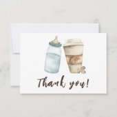 Bébé prépare du café en bouteille Merci (Devant)