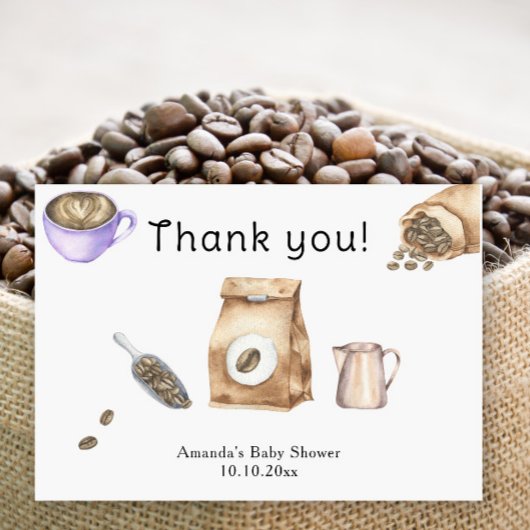 Bébé prépare du café Merci