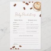Bébé prépare la carte de prédictions Baby Café (Devant)