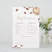 Bébé prépare la carte de prédictions Baby Café (Debout devant)
