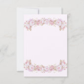 Bébé Princesse rose Carte de remerciements plat (Dos)