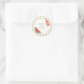 Bébé-Q à carreaux marron Autocollant (Sac)