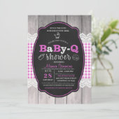 Bébé Q Baby shower BBQ Invitation (Debout devant)
