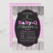 Bébé Q Baby shower BBQ Invitation (Devant / Derrière)