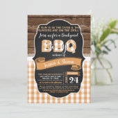 Bébé Q Baby shower Invitation - Orange (Debout devant)