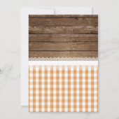 Bébé Q Baby shower Invitation - Orange (Dos)