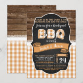 Bébé Q Baby shower Invitation - Orange (Devant / Derrière)