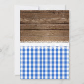 Bébé Q Baby shower Invitation pour garçon - Bleu (Dos)