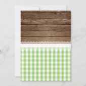 Bébé Q Baby shower Invitation - Vert (Dos)