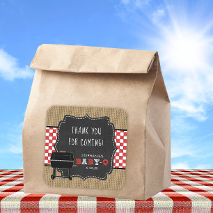 Bébé Q baby shower merci vous préférez sticker RED