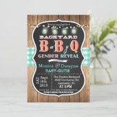 Bébé Q Bébé Couples Q Douche BBQ Invitation (Debout devant)
