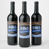 Bébé Q Bouteille de vin Étiquette - Bleu (Bouteilles)
