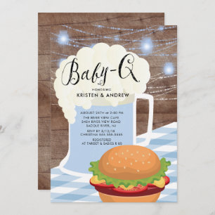 BÉBÉ - Q Boys Baby shower Invitation
