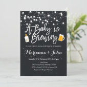 Bébé Q Coed BBQ Baby brasse invitation à la douche (Debout devant)