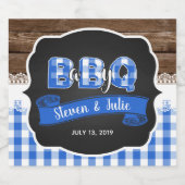 Bébé Q Étiquette à vin mousseux - Bleu (Étiquettes simples)