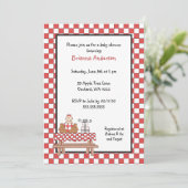 Bébé Q Shower Invitation Fille à peau claire (Debout devant)