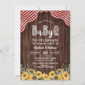 Bébé Q Sunflower BQ Baby shower Invitation (Devant)