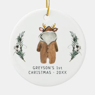 Bébé Reindeer   Premier ornement de Noël du bébé