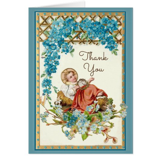 Bébé religieux Jésus Écriture Vintage (Devant)