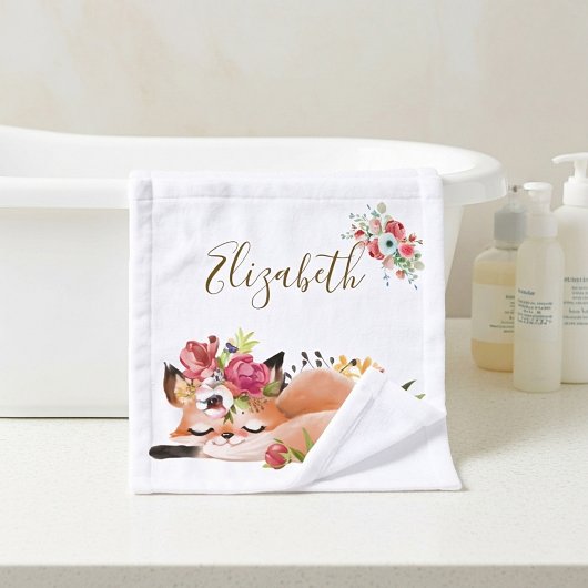 Bébé renard aquarelle mignon 