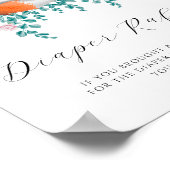 Bébé renard en fleur - affiche de tombola de couch (Coin)