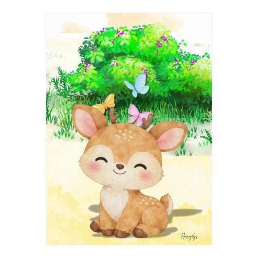 Bébé renne décoration murale Affiche imprimable