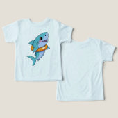 Bébé requin mignon avec flotteur | (Design Recto & Verso)