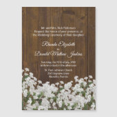 Bébé Respire Magnet Faire-part de mariage rustique (Devant)