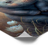 Bébé Rhinocéros Africain | Impression murale Rhino (Coin)