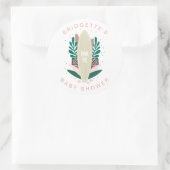 Bébé rose à bord Sticker rond Merci classique (Sac)