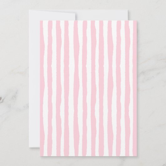 Bébé rose Bow fille douche Invitation (Dos)