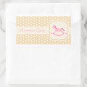 Bébé rose de bienvenue Sticker fille (Sac)