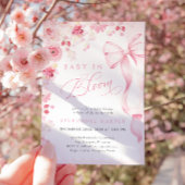 Bébé rose En Fleur Baby shower Invitation