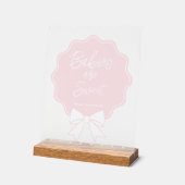 Bébé rose et blanc Bow Bébé sont doux Treat (Angle)