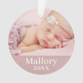 Bébé rose Fille Nom personnalisé Photo (devant)