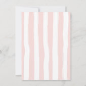 Bébé rose Fleur Douche Invitation (Dos)