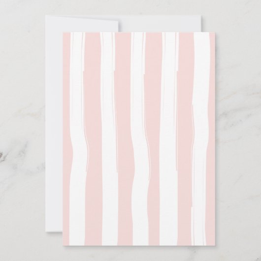 Bébé rose Fleur Douche Invitation (Dos)