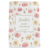 Bébé rose fleuri en fleurs merci sacs cadeaux (Devant)