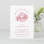 Bébé rose Girl Sprinkle Shower Invitation (Debout devant)