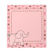 Bébé rose mignon Elephant Bloc-notes Cadeau (Devant)