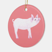 Bébé rose mignon Ornements de cochon (Gauche)