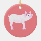 Bébé rose mignon Ornements de cochon (Dos)